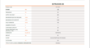 Индустриална Праосмукачка за Алуминиеви и PVC Стружки EXTRUSION 38