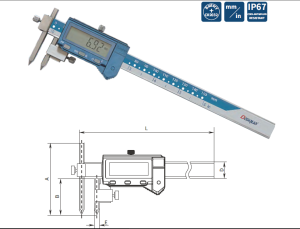 DASQUA IP67 Digital Centerline Caliper